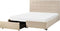 ROCHELLE - Bed opbergruimte - Beige - 160 x 200 cm - Polyester