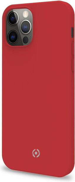 Celly iPhone 12 Pro Max - Siliconen hoes - Antikras binnenkant - Rood
