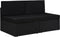 vidaXL - Tweezitsbank - sectioneel - poly - rattan - zwart