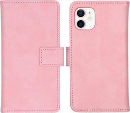 iMoshion Hoesje Geschikt voor iPhone 12 Mini Hoesje Met Pasjeshouder - iMoshion Luxe Bookcase - Roze