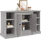 vidaXL - Dressoir - 100x35,5x60 - cm - bewerkt - hout - grijs - sonoma - eikenkleurig
