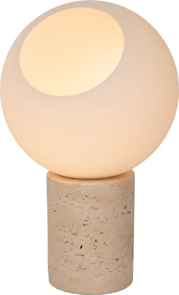 Lucide DAVIN - Tafellamp - 1xE27 - Opaal - H 25,6 cm