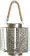 Kroonkandelaar DKD Home Decor 21 x 21 x 23 cm Zilverkleurig Metaal Touw Arabisch