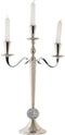 Kroonkandelaar DKD Home Decor 30 x 12 x 46 cm Zilverkleurig Aluminium Acryl Verchroomd