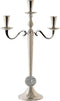 Kroonkandelaar DKD Home Decor 30 x 12 x 46 cm Zilverkleurig Aluminium Acryl Verchroomd