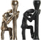 Kroonkandelaar DKD Home Decor Champagne Zwart Aluminium Personen (12 x 10 x 27 cm) (2 Stuks)