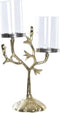 Kroonkandelaar DKD Home Decor Kristal Gouden Aluminium Vogels (29 x 15 x 48 cm)