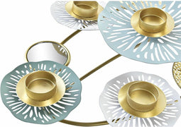 Kroonkandelaar DKD Home Decor Spiegel Gouden Metaal Munt Waterlelie (54 x 33 x 8 cm)
