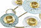 Kroonkandelaar DKD Home Decor Spiegel Gouden Metaal Munt Waterlelie (54 x 33 x 8 cm)
