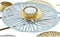 Kroonkandelaar DKD Home Decor Spiegel Gouden Metaal Munt Waterlelie (54 x 33 x 8 cm)