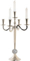 Kroonkandelaar DKD Home Decor Zilverkleurig Acryl Aluminium Verchroomd 30 x 30 x 47 cm