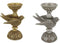 Kroonkandelaar DKD Home Decor Ziverachtig Gouden Hars Fågel (16.6 x 11.6 x 24.5 cm) (2 pcs)