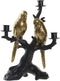 Kroonkandelaar DKD Home Decor Zwart Gouden Hars Papegaai (22,5 x 13 x 29,5 cm)