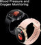 Krostming Smartwatch - Oproepfunctie & Gezondheidsmonitoring - IP67 Waterdicht - Inclusief Metalen & Siliconen Banden