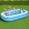 Bestway Gezinszwembad rechthoekig opblaasbaar 262x175x51 cm blauw wit
