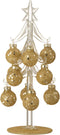 J-Line Kerstboom met ballen Sterretjes - glas - goud - small