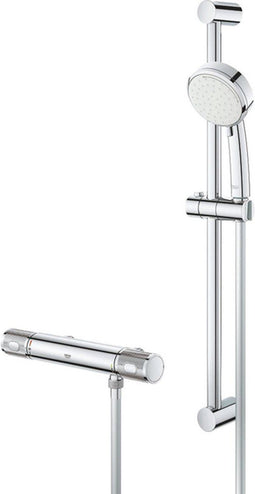 GROHE Grohtherm - Thermostatische opbouw douchemengkraan - Glijstang en handdouche - Chroom