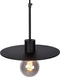 Atmooz - Hanglamp Jacob - Industrieel - Woonkamer / Slaapkamer / Eetkamer - Plafondlamp - Zwart - Hoogte 130cm - Metaal