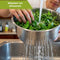 HI NATURE™ Slacentrifuge - 100% RVS Core Rotare Salade Spinner | Sla-centrifuge met Roestvrijstalen Binnenmand | Salade droger met RVS Zeef- Inclusief