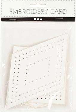 Kruissteken karton geometrisch afm 10-17 cm 230 gr wit 20stuks
