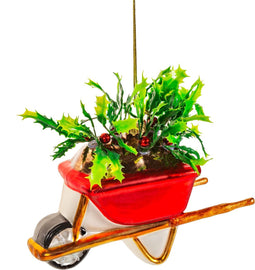 Kruiwagen met planten kerstbal - Sass & Belle