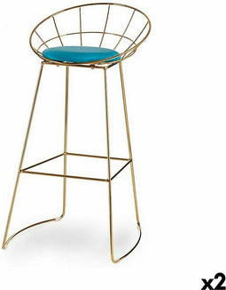Kruk Blauw Gouden Ijzer 51 x 94 x 52 cm (2 Stuks)