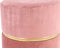 Kruk Cleopatra 625 Oud roze | Poef rond | Voetensteun