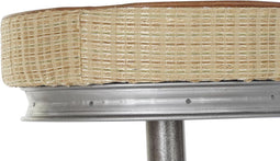Kruk DKD Home Decor 44 x 41 x 82 cm Zilverkleurig Metaal Lichtbruin Rotan