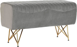 Kruk DKD Home Decor 90 x 31 x 47 cm Grijs Gouden Metaal