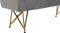Kruk DKD Home Decor 90 x 31 x 47 cm Grijs Gouden Metaal