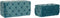 Kruk DKD Home Decor Blauw Polyester Fluweel Hout MDF (88 x 53 x 48 cm)