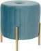 Kruk DKD Home Decor Blauw Polyester Fluweel Hout MDF (88 x 53 x 48 cm)
