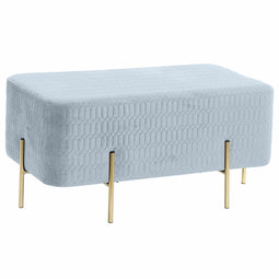 Kruk DKD Home Decor Gouden Metaal Polyester Hemelsblauw Spons (91 x 46,5 x 42 cm)