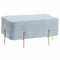 Kruk DKD Home Decor Gouden Metaal Polyester Hemelsblauw Spons (91 x 46,5 x 42 cm)