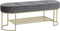 Kruk DKD Home Decor Grijs Gouden Metaal 120 x 40 x 45 cm