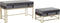 Kruk DKD Home Decor Grijs Gouden Metaal Fluweel (80 x 40 x 47 cm)