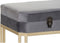 Kruk DKD Home Decor Grijs Gouden Metaal Fluweel (80 x 40 x 47 cm)