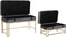 Kruk DKD Home Decor Grijs Gouden Metaal Fluweel (80 x 40 x 47 cm)