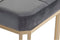 Kruk DKD Home Decor Grijs Metaal Fluweel (120 x 40 x 47 cm)