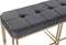 Kruk DKD Home Decor Grijs Metaal Fluweel (120 x 40 x 47 cm)