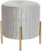 Kruk DKD Home Decor Grijs Polyester Fluweel Hout MDF (88 x 53 x 48 cm)