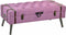 Kruk DKD Home Decor Metaal Polyester Fuchsia Hout MDF (102 x 42 x 40,5 cm)