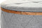 Kruk DKD Home Decor Natuurlijk Hout Polyester Lichtgrijs (80 x 80 x 43 cm)