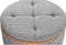 Kruk DKD Home Decor Natuurlijk Hout Polyester Lichtgrijs (80 x 80 x 43 cm)