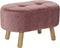 Kruk DKD Home Decor Natuurlijk Roze Hout Fluweel (60 x 35 x 36 cm)