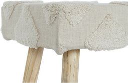 Kruk DKD Home Decor Wit Natuurlijk Hout 120 x 50 x 40 cm