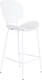 Kruk DKD Home Decor Zwart Metaal Wit Polypropyleen (52,5 x 49 x 104 cm)