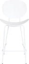 Kruk DKD Home Decor Zwart Metaal Wit Polypropyleen (52,5 x 49 x 104 cm)