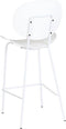 Kruk DKD Home Decor Zwart Metaal Wit Polypropyleen (52,5 x 49 x 104 cm)