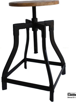 Kruk met metalen onderstel